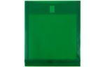 9 3/4 x 11 3/4 Plastic Expansion Envelopes with Hook & Loop Closure - Letter Open End - 1 Inch Expansion - (Pack of 12) Green