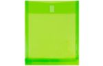 9 3/4 x 11 3/4 Plastic Expansion Envelopes with Hook & Loop Closure - Letter Open End - 1 Inch Expansion - (Pack of 12) Lime Green