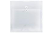 13 x 13 Plastic Envelopes with Button & String Tie Closure (Pack of 12)