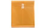 9 1/2 x 12 Plastic Envelopes with Button & String Tie Closure - Letter Open End - (Pack of 12) Gold Pearl