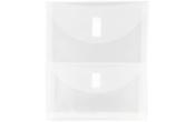 9 3/4 x 11 1/2 Plastic Multi Pocket Envelopes with Hook & Loop Closure - 2 Pockets - Letter Open End - (Pack of 10)