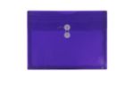 9 1/8 x 13 Plastic Envelopes with Button & String Tie Closure - Letter Booklet - (Pack of 12) Lilac Purple