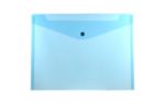 9 3/4 x 13 Plastic Envelopes with Snap Closure - Letter Booklet - (Pack of 6) Blue