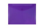 9 3/4 x 13 Plastic Envelopes with Snap Closure - Letter Booklet - (Pack of 6) Purple