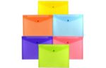 9 3/4 x 13 Plastic Envelopes with Snap Closure - Letter Booklet - (Pack of 12) Assorted