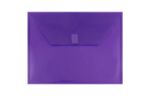 9 3/4 x 13 Plastic Envelopes with Hook & Loop Closure - Letter Booklet - (Pack of 12) Purple