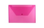 9 3/4 x 14 1/2 Plastic Envelopes with Snap Closure (Pack of 12) Fuchsia Pink