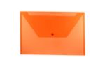 9 3/4 x 14 1/2 Plastic Envelopes with Snap Closure (Pack of 12) Orange