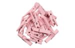 1 3/8 Inch Wood Clip Clothespins (Pack of 20) Pink