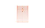 6 1/4 x 9 1/4 Plastic Envelopes with Button & String Tie Closure - Open End - (Pack of 12) Peach