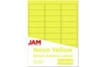 1 x 2 5/8 Rectangle Return Address Label (Pack of 120) Neon Yellow