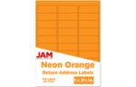 1 x 2 5/8 Rectangle Return Address Label (Pack of 120) Neon Orange