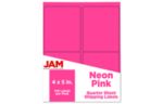 4 x 5 Rectangle Label (Pack of 120) Neon Pink
