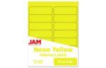 1 1/3 x 4 Rectangle Return Address Label (Pack of 126) Neon Yellow