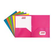 Two Pocket Plastic POP Presentation Folders With Metal prongs (Pack of 6)