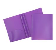 Two Pocket Plastic POP Presentation Folders With Metal prongs (Pack of 6)