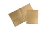 Two Pocket Heavy Duty Plastic Presentation Folders (Pack of 6) Gold