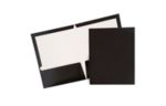 Two Pocket Matte Cardstock Presentation Folder (Pack of 6) Black