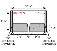 2 Pocket with 1/4" Expansion Pockets & 1" Reinforced Edges
