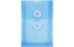 4 1/4 x 6 1/4 Plastic Envelopes with Button & String Tie Closure (Pack of 6) Blue