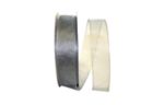 1 1/2" Sheer Lovely Value Wired Edge Ribbon, 50 Yards Silver