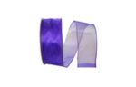 2 1/2" Chiffon Mono Sheer Ribbon, 50 Yards Purple