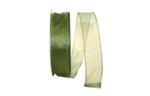 1 1/2" Sheer Lovely Value Wired Edge Ribbon, 50 Yards Moss