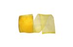 2 1/2" Elegant Woven Sheer Wired Edge Ribbon, 25 Yards Yellow