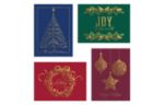 4 1/4 x 6 1/2 Folded Card Set (Pack of 12) Holiday Gold Assortment
