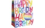 Small (7 1/2 x 6 x 3) Gift Bag - (Pack of 120) Rainbow Birthday