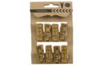 Large 1 1/2 Inch Wood Clip Clothespins (Pack of 30) Brown