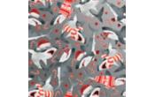 Industrial-Size Wrapping Paper Roll - 833 ft x 24 in (1666 sq ft) - Christmas Shark