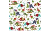Industrial-Size Wrapping Paper Roll - 833 ft x 24 in (1666 sq ft) - Christmas Dinosaur