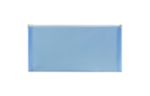 5 x 10 Plastic Envelopes with Zip Closure - #10 Booklet - (Pack of 6) Blue