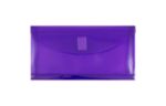 5 1/4 x 10 Plastic Expansion Envelopes with Hook & Loop Closure - #10 Booklet - 1 Inch Expansion - (Pack of 6) Purple
