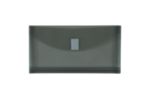 5 1/4 x 10 Plastic Expansion Envelopes with Hook & Loop Closure - #10 Booklet - 1 Inch Expansion - (Pack of 6) Smoke Gray