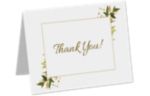 A2 Folded Card Set (Pack of 25) Floral Green  Gold