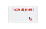 5 1/2 x 10 Packing List Enclosed Envelope U.S.A. Flag