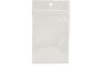 3 x 4 1/2 Hanging Zipper Barrier Bag (Pack of 100) White Metallic
