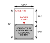 Certificate Holder  - Landscape Orientation w/ Mounting Board (Horizontal)