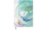 5 3/4 x 8 1/8 Soft Touch Hardcover Journal w/Pocket Teal Marbled