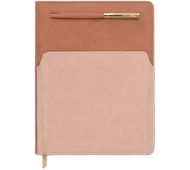 Two-Toned 7 x 10 Vegan Leather Planner w/Pen & Pocket