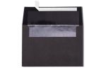 A4 Foil Lined Invitation Envelope (4 1/4 x 6 1/4) Black w/Silver LUX Lining