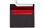 A7 Invitation Envelope (5 1/4 x 7 1/4) Black w/Red LUX Lining