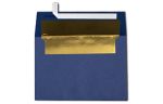 A4 Foil Lined Invitation Envelope (4 1/4 x 6 1/4) Navy w/Gold LUX Lining