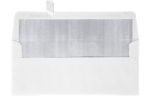 #10 Foil Lined Square Flap Envelope (4 1/8 x 9 1/2) White w/Silver LUX Lining
