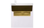 A2 Invitation Envelope (4 3/8 x 5 3/4) White w/Gold LUX Lining