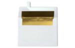 A6 Invitation Envelope (4 3/4 x 6 1/2) White w/Gold LUX Lining