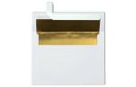 A7 Foil Lined Invitation Envelope (5 1/4 x 7 1/4) 60lb. White w/Gold LUX Lining