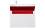 A8 Invitation Envelope (5 1/2 x 8 1/8) White w/Red LUX Lining